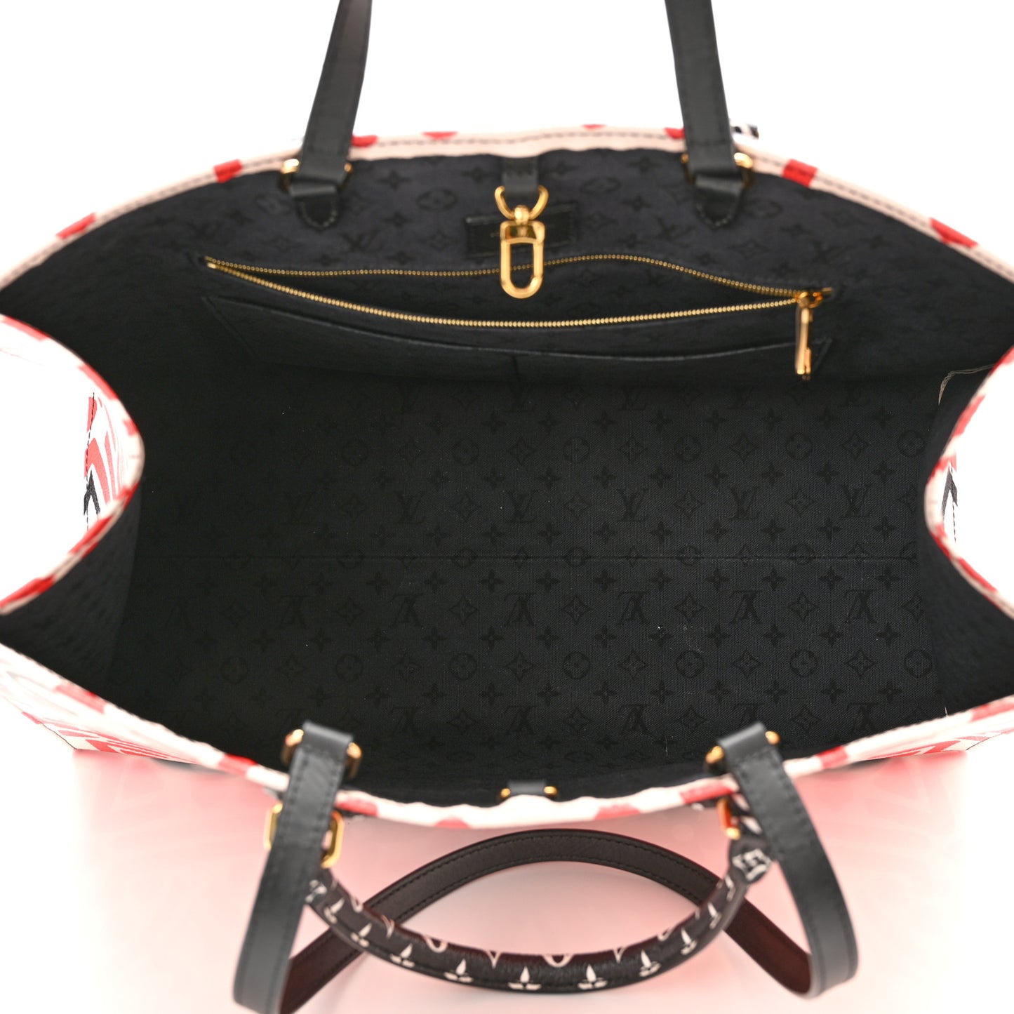 Monogram Giant Crafty Onthego GM Creme Rouge Black