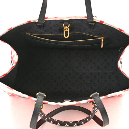 Louis Vuitton Monogram Giant Crafty Onthego GM Creme Rouge Black 5 of 9