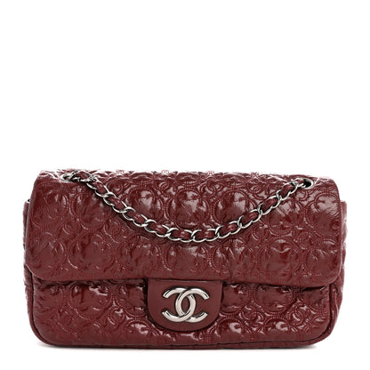 Chanel Vinyl Rock In Moscow Single Flap Dark Red 1 of 11