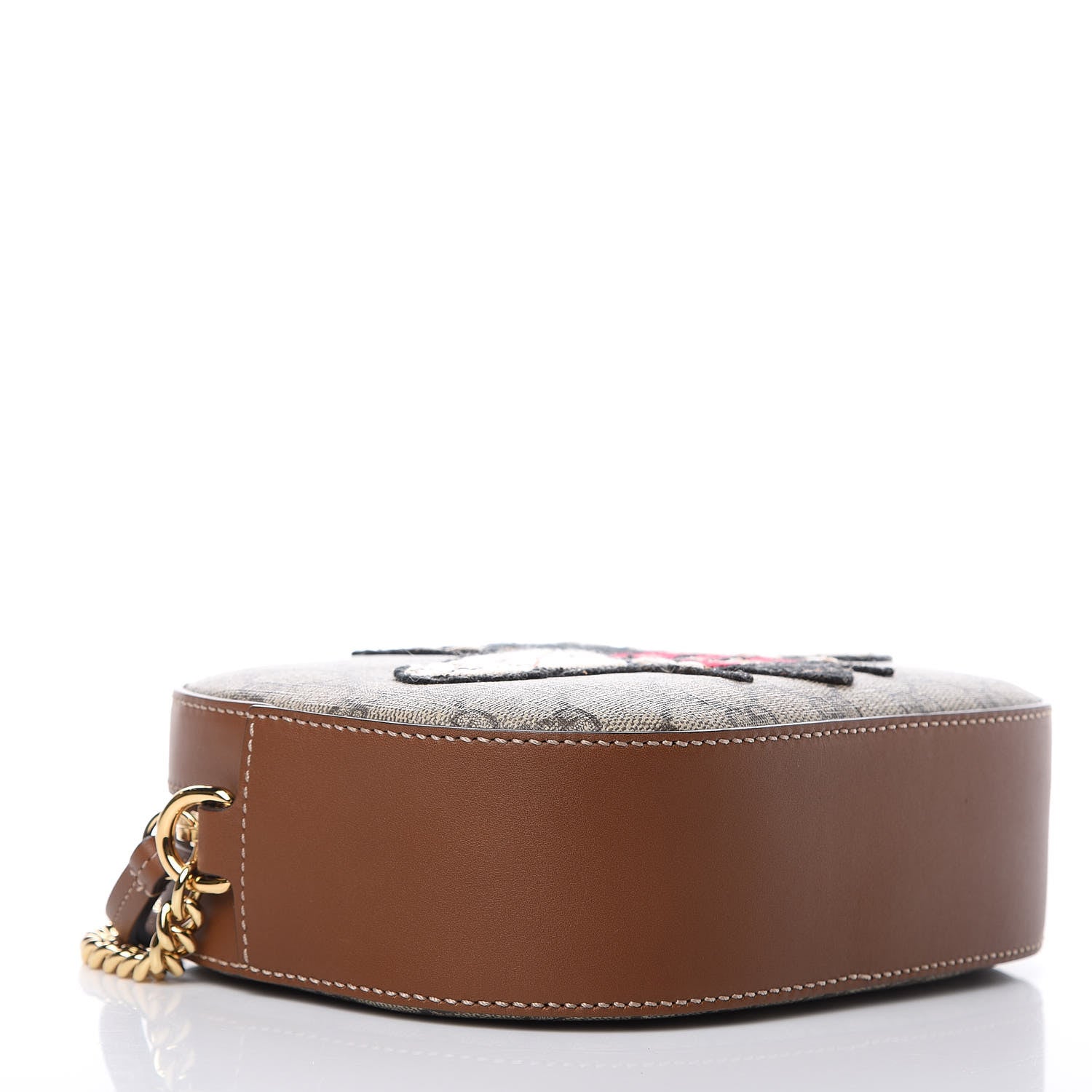 Gucci GG Supreme Monogram Bee Embroidered Mini Chain Shoulder Bag Beige Tuscany 4 of 11
