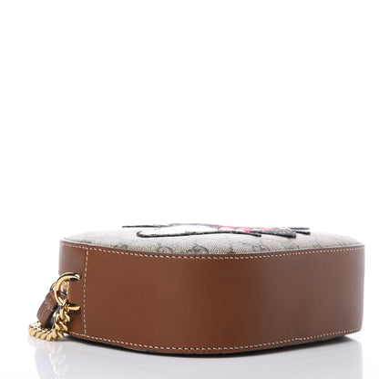 Gucci GG Supreme Monogram Bee Embroidered Mini Chain Shoulder Bag Beige Tuscany 4 of 11