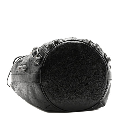 Balenciaga Agneau Arena Small Le Cagole Bucket Bag Black 5 of 10