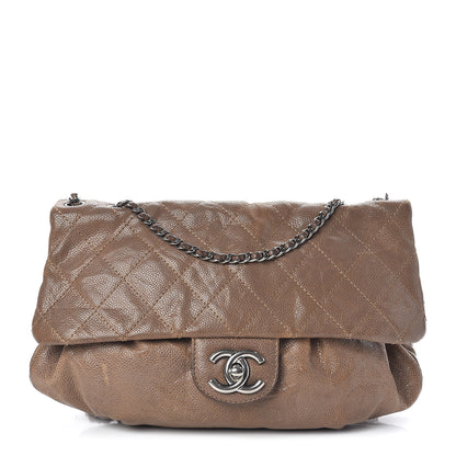 Chanel Caviar Quilted Medium Elastic Flap Brown 1 of 15