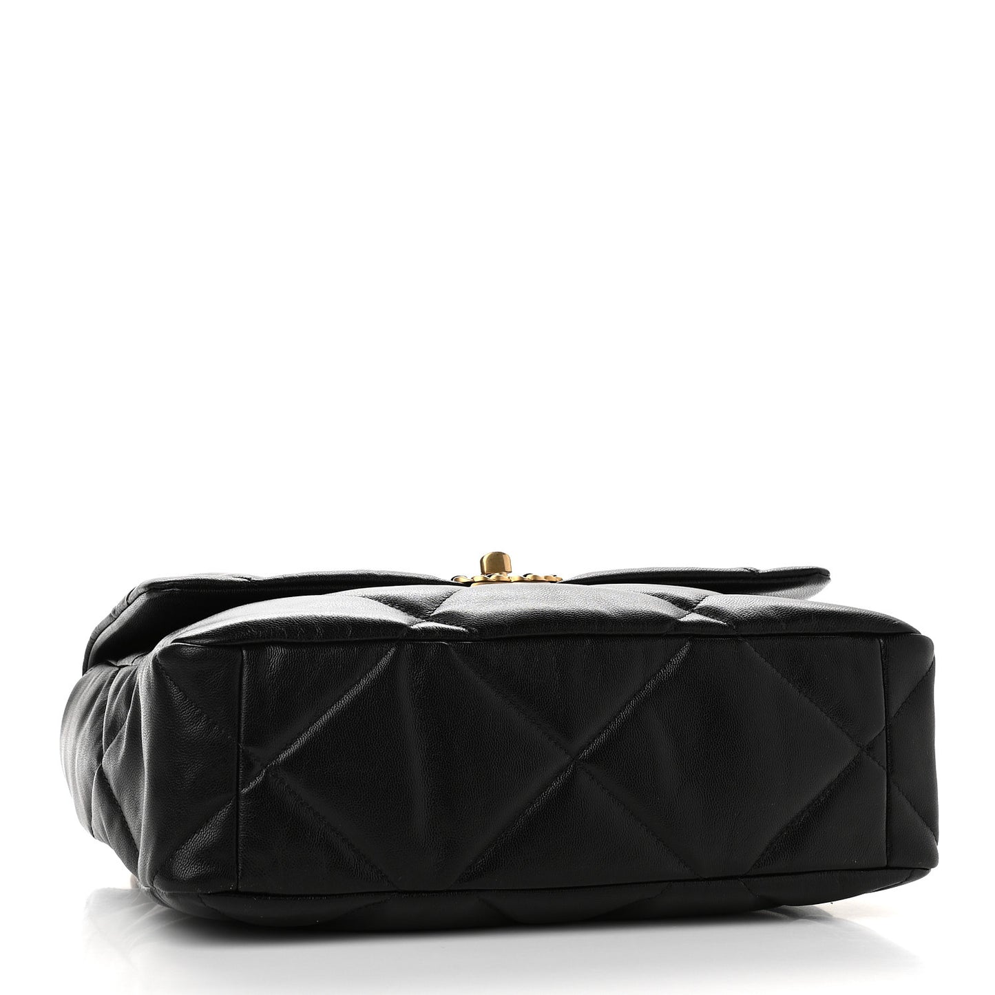 Goatskin Quilted Large Chanel 19 Flap Black