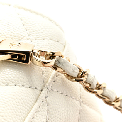 Chanel Caviar Quilted Mini Coco Handle Flap White 12 of 12