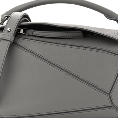 Loewe Soft Grained Calfskin Small Puzzle Bag Pearl Grey 7 of 9