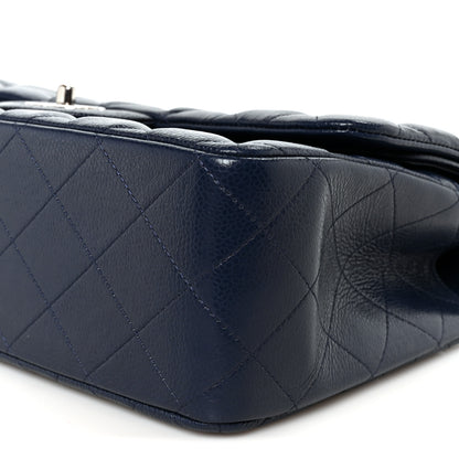 Chanel Caviar Quilted Jumbo Double Flap Navy Blue 10 of 10
