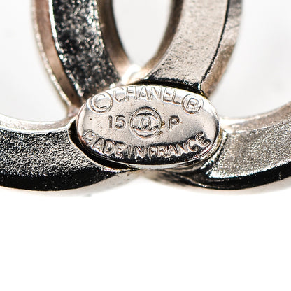 Chanel Baguette Crystal CC Earrings Silver 4 of 4