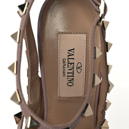 Valentino Garavani Patent Nappa Rockstud Ankle Strap 100mm Pumps 35 Water Rose Poudre 7 of 9