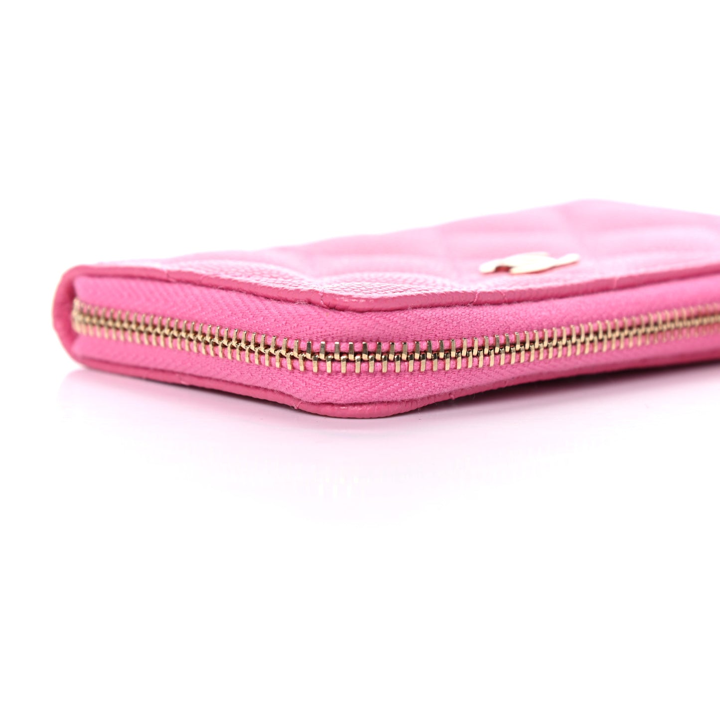 Caviar Quilted Key Holder Case Pink