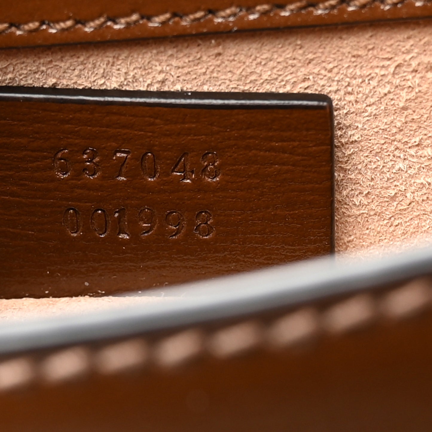 GG Supreme Monogram Script Logo Heart Crossbody Bag Beige Brown
