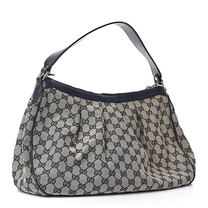 Gucci Monogram Medium Sukey Hobo Navy 4 of 11