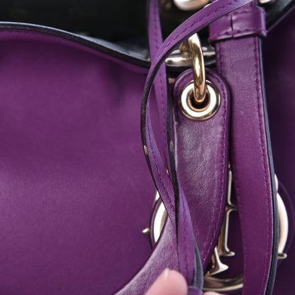 Christian Dior Smooth Calfskin Medium Diorissimo Tote Purple 16 of 17