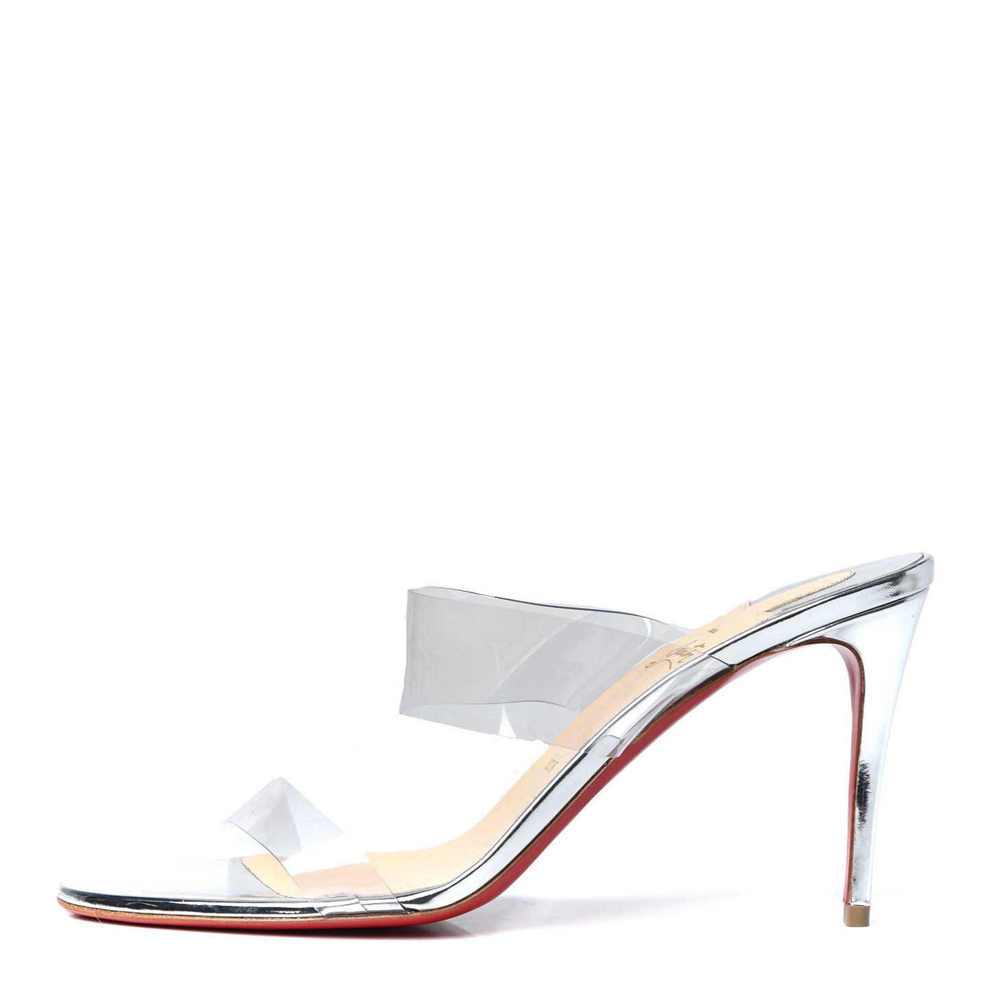 Specchio PVC Just Nothing 85 Slide Sandals 41 Silver