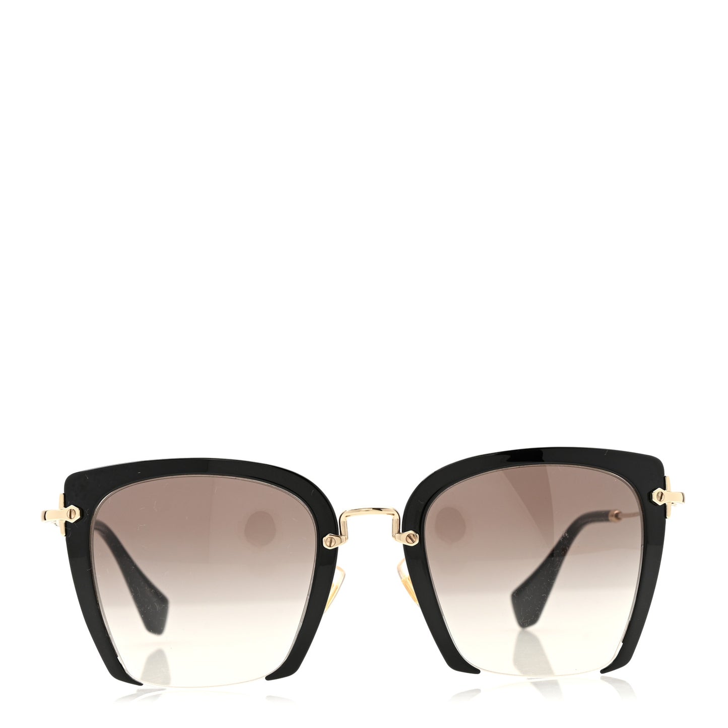 Metal Square Sunglasses SMU 52R Black Gold