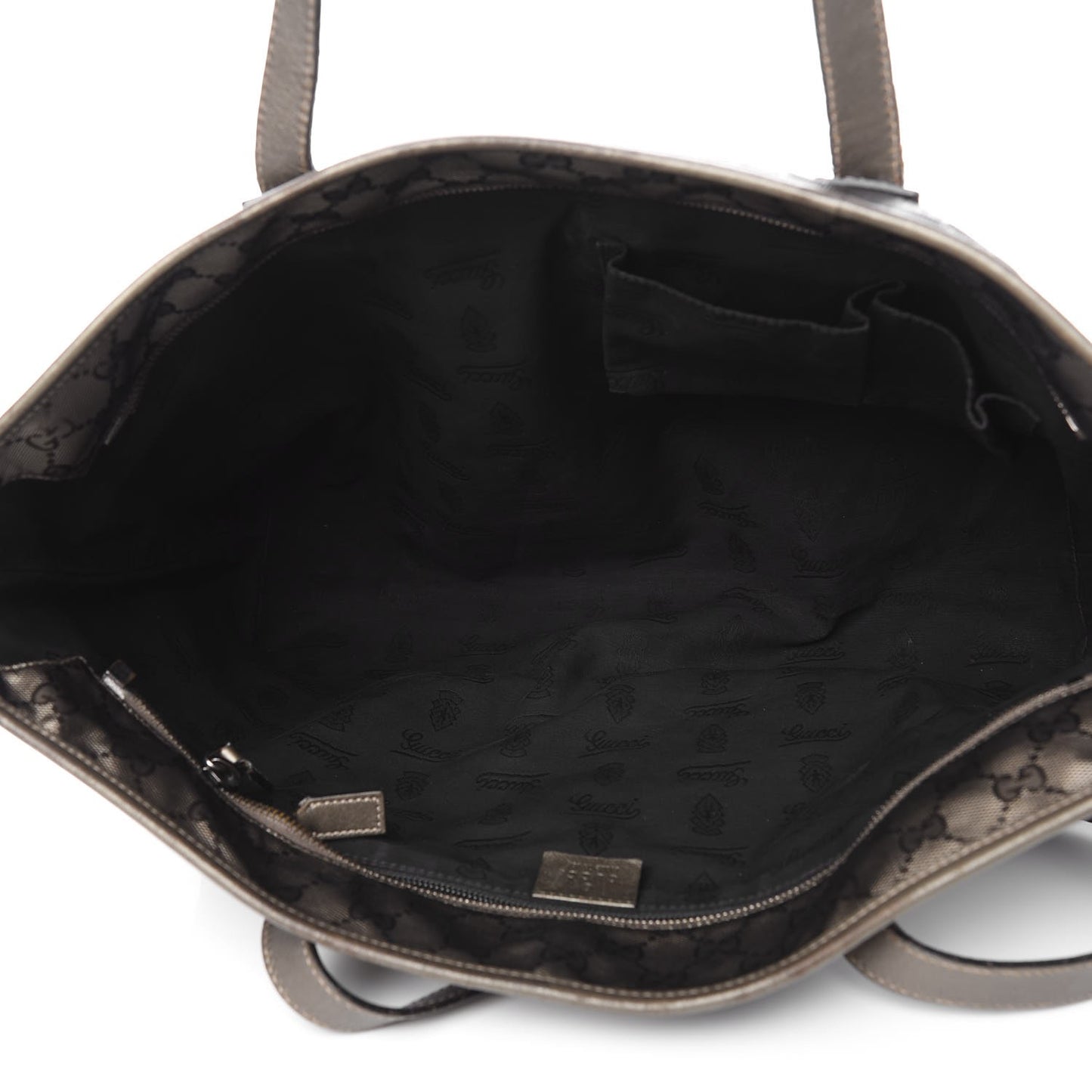 Imprime Monogram Medium Zippered Shopping Tote Pewter