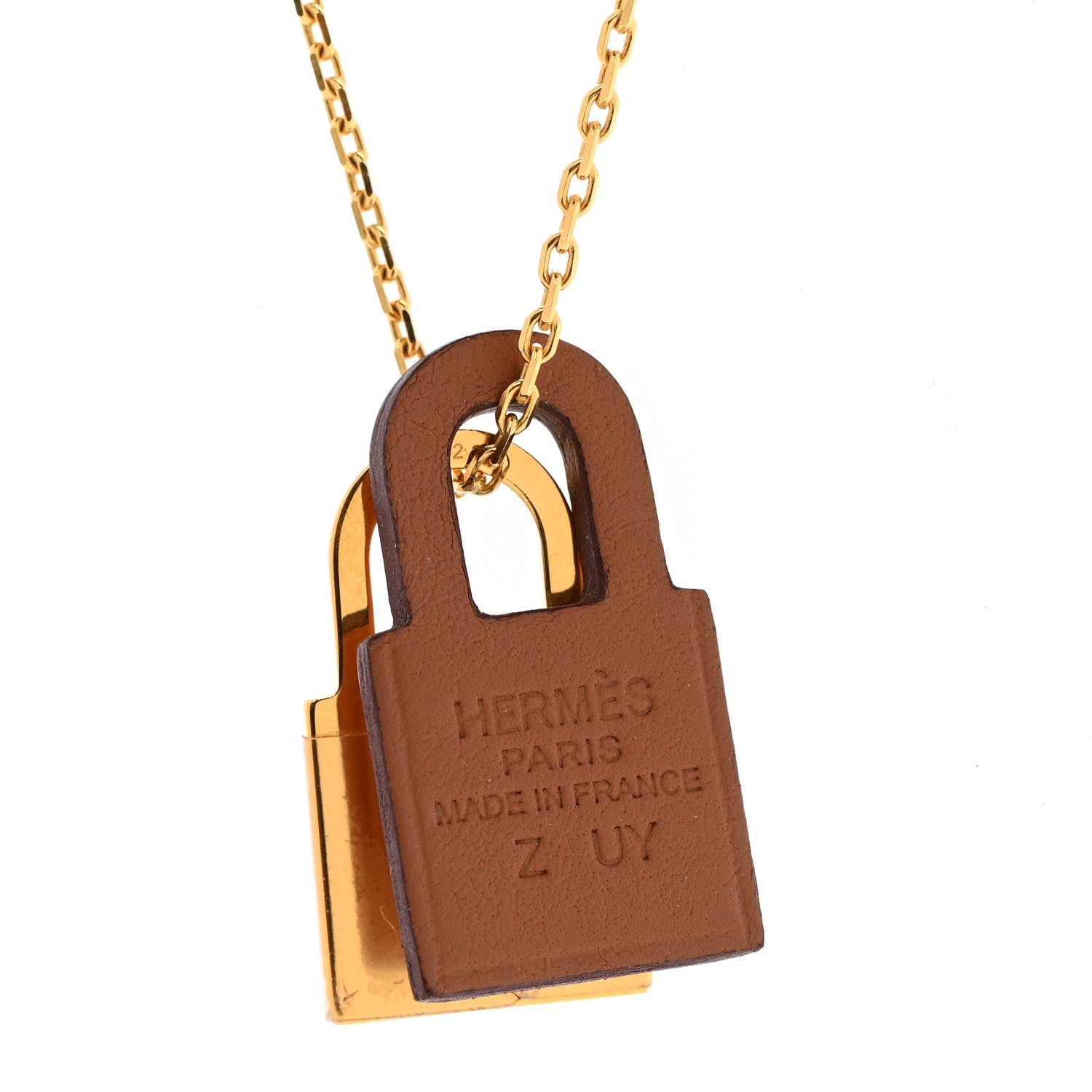 Hermes Swift Small O'Kelly Pendant Necklace Gold 6 of 6