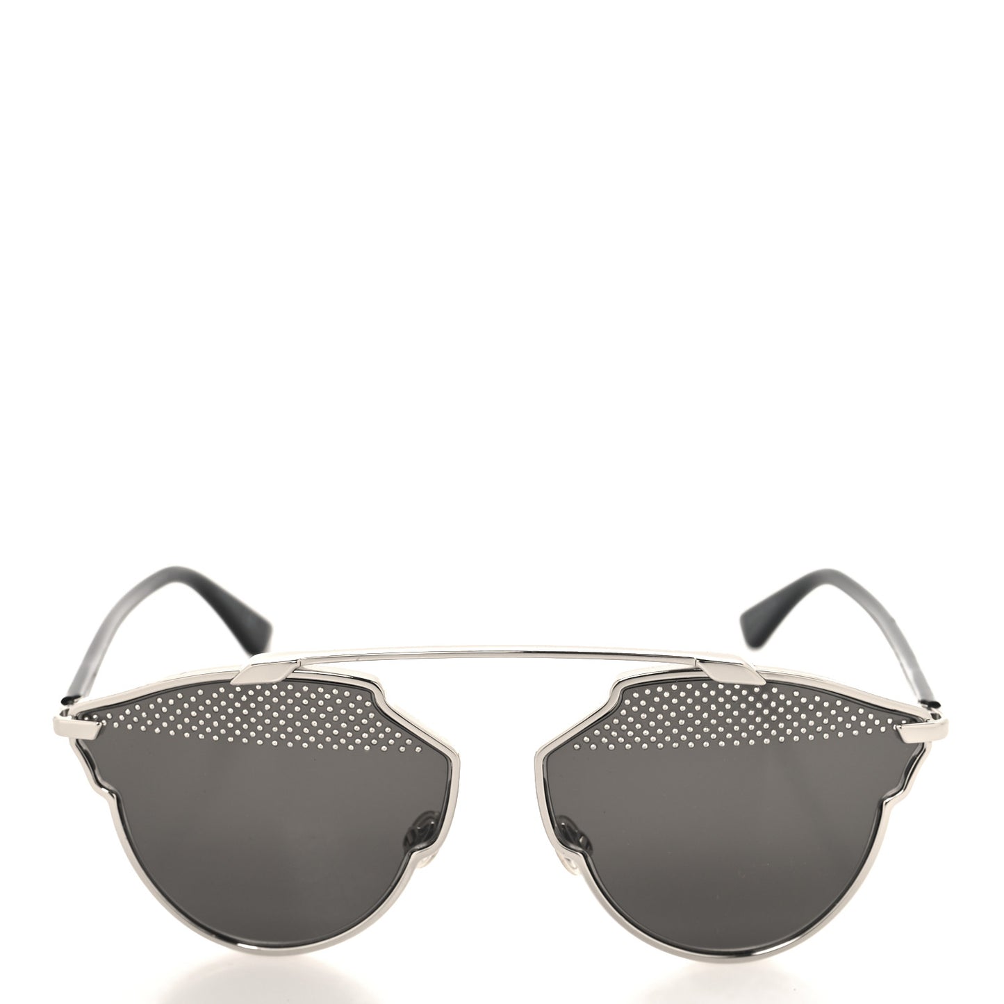 Studded So Real Sunglasses Silver White