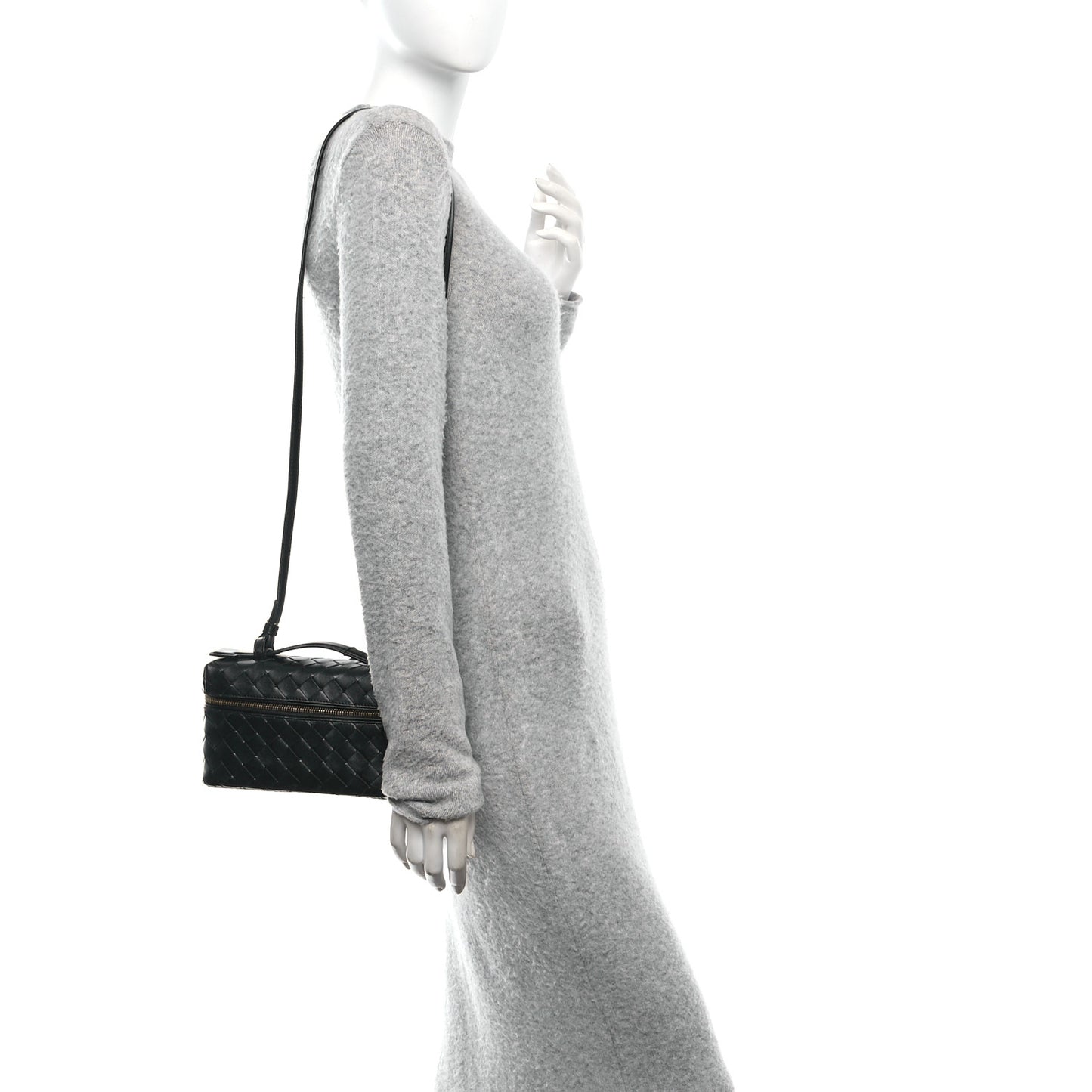 Calfskin Intrecciato Bang Bang Vanity Case Black