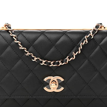 Chanel Lambskin Quilted Trendy CC Wallet On Chain WOC Black 8 of 11