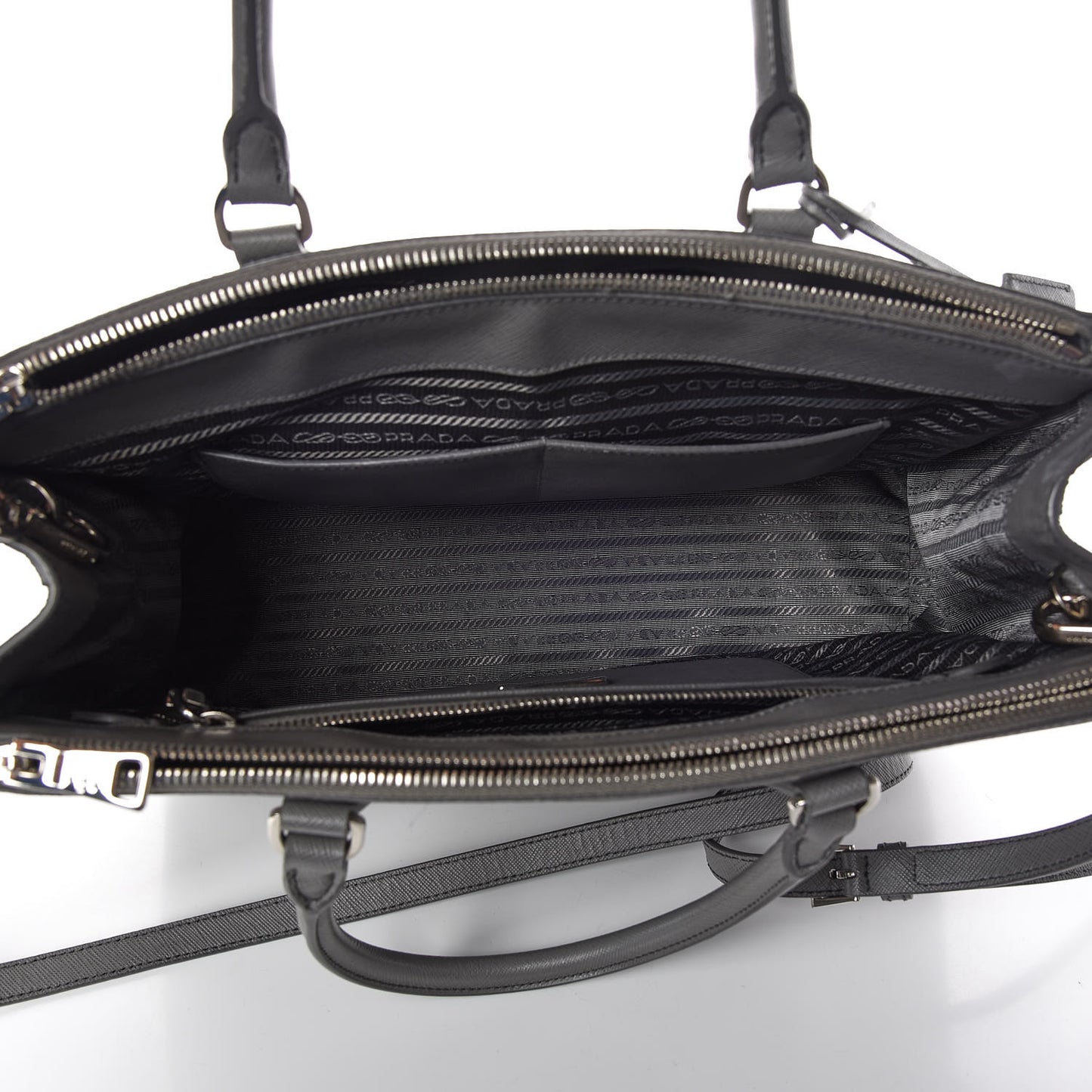 Saffiano Medium Galleria Double Zip Tote Marmo