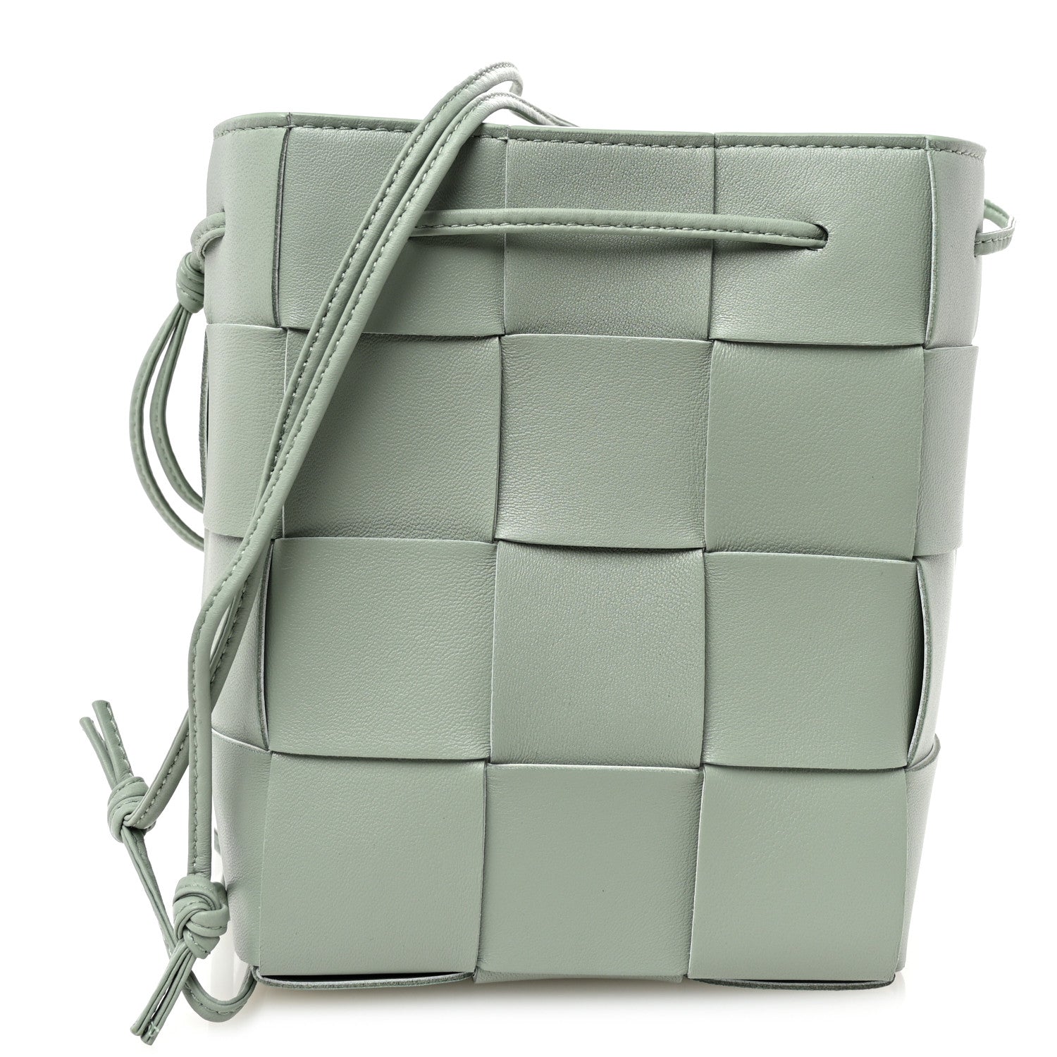 Bottega Veneta Nappa Maxi Intrecciato Small Cassette Bucket Bag New Sauge 1 of 9