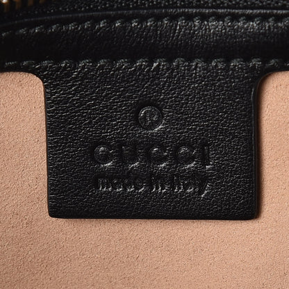 Gucci Calfskin Matelasse Small GG Marmont Shoulder Bag Black 8 of 10