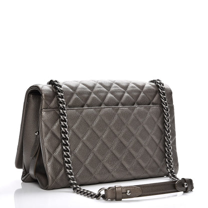Chanel Metallic Goatskin Large City Rock Flap Silver 3 of 8