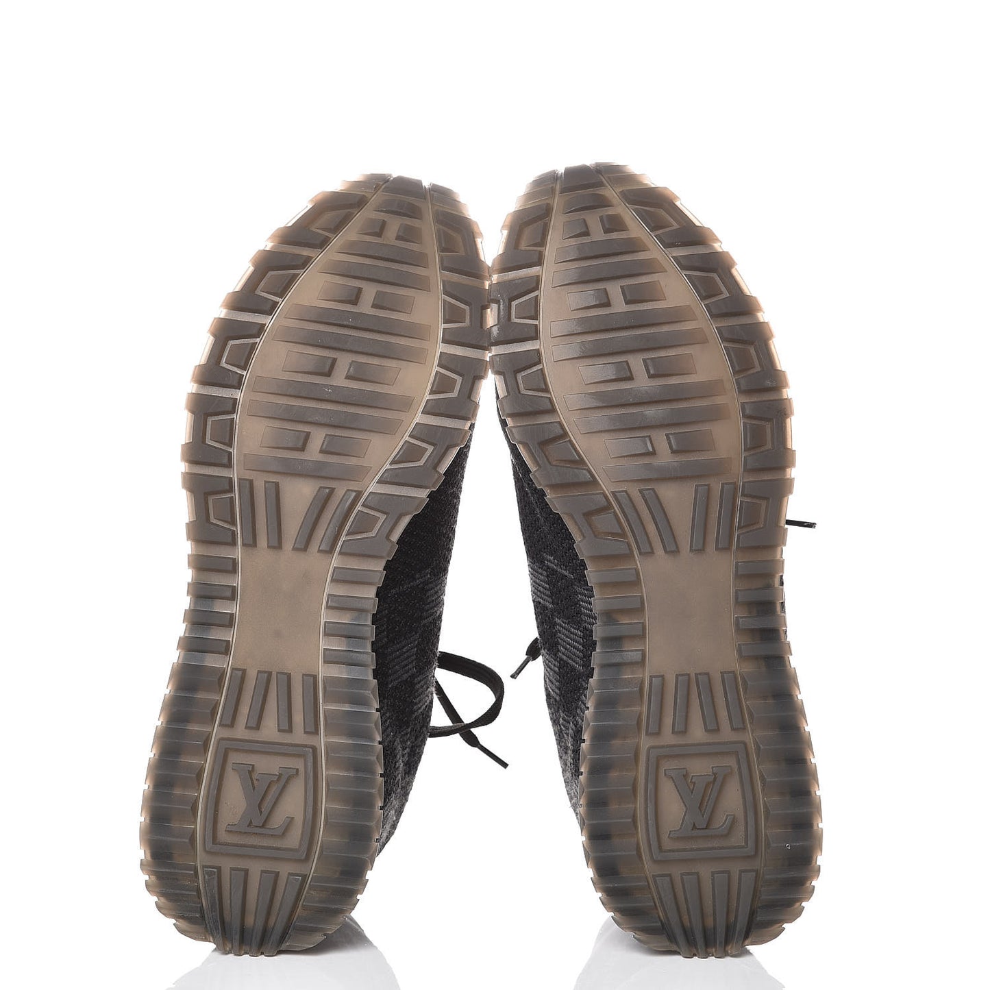 Calfskin Damier Run Away Sneakers 7 Graphite