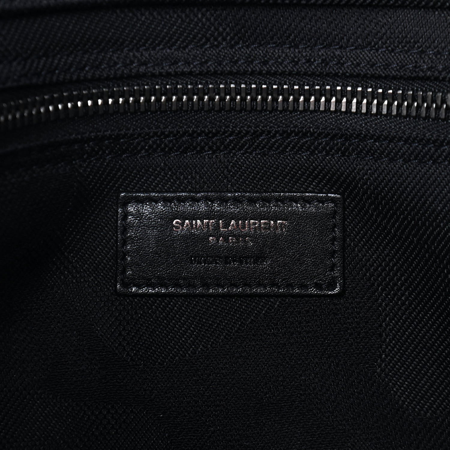 Saint Laurent Linen Calfskin Rive Gauche Tote Black 6 of 9
