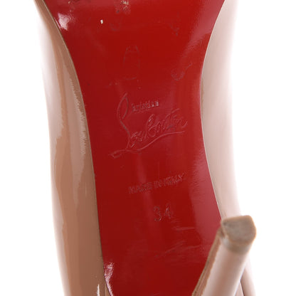 Christian Louboutin Patent Pigalle 100 Pumps 34 Nude 10 of 14