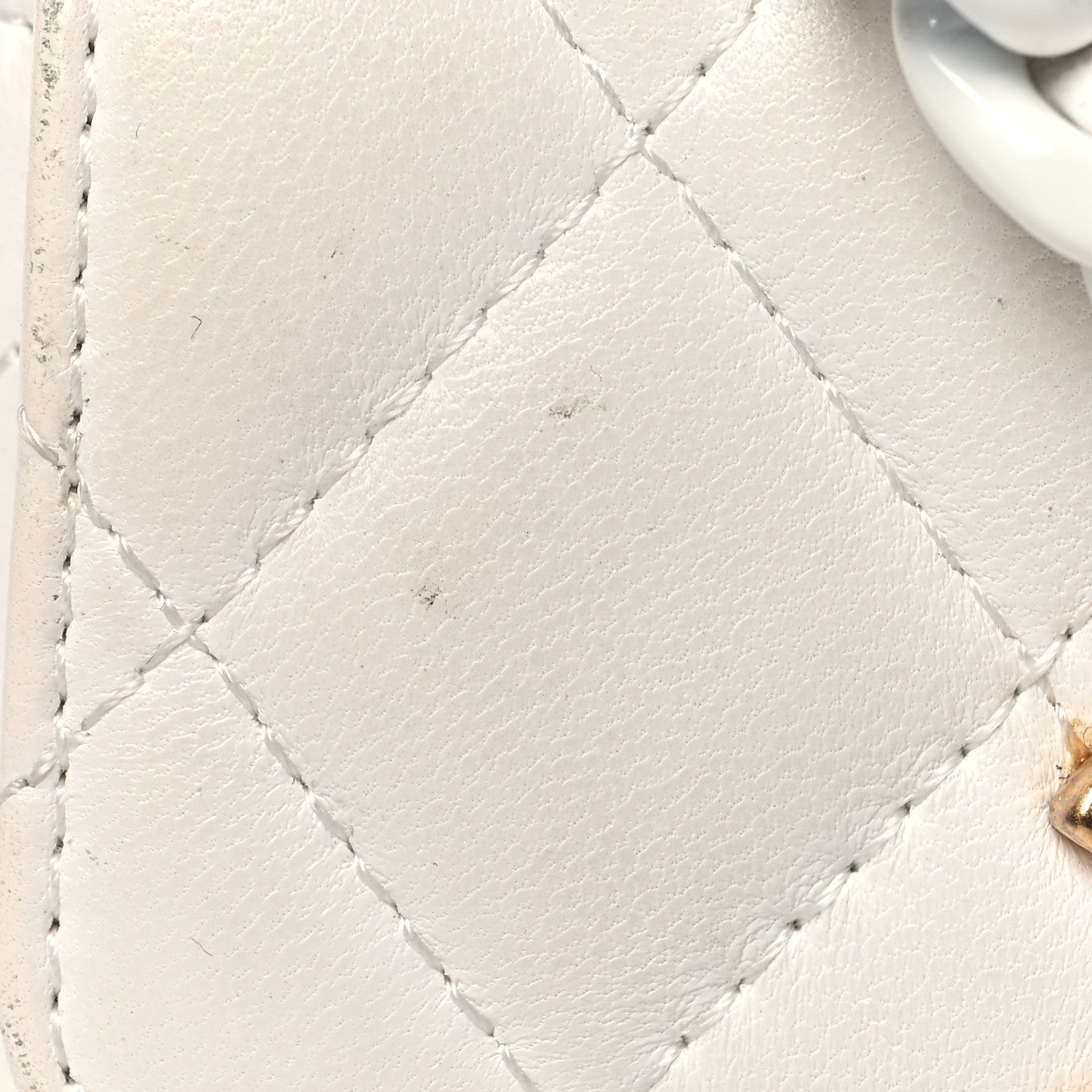 Chanel Lambskin Lacquered Metal Quilted Flap Chain Belt Bag White 12 of 17