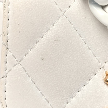 Chanel Lambskin Lacquered Metal Quilted Flap Chain Belt Bag White 12 of 17