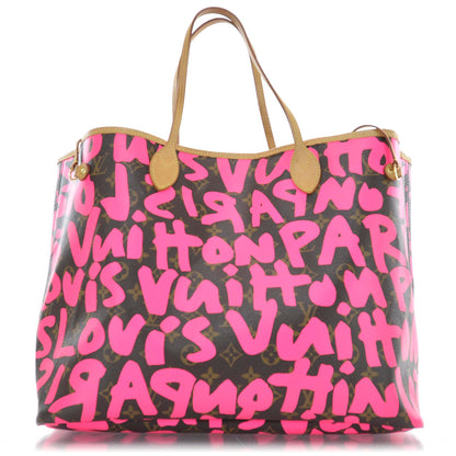 Louis Vuitton Monogram Graffiti Neverfull GM Fuchsia 1 of 9