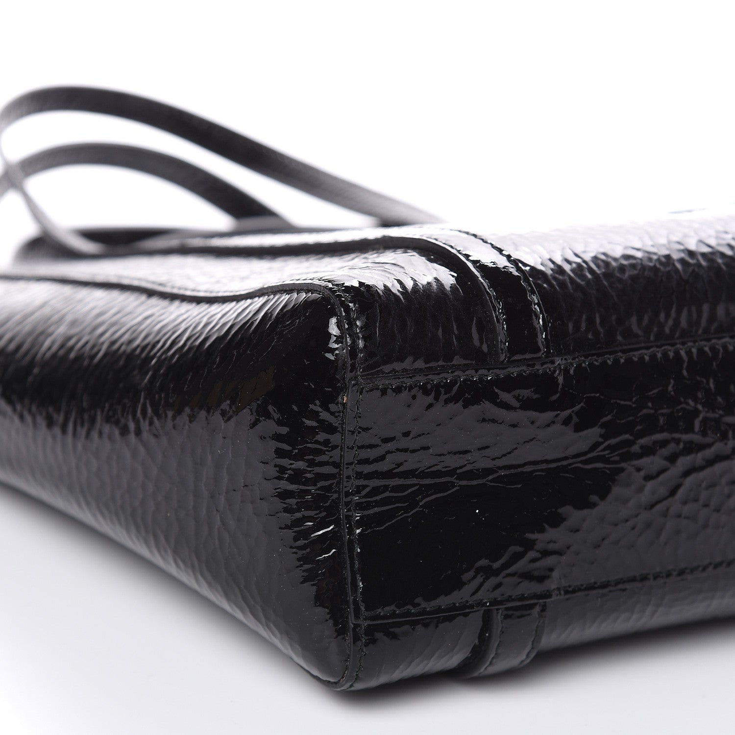 Balenciaga Textured Patent Calfskin XXS Everyday Tote Black 8 of 9