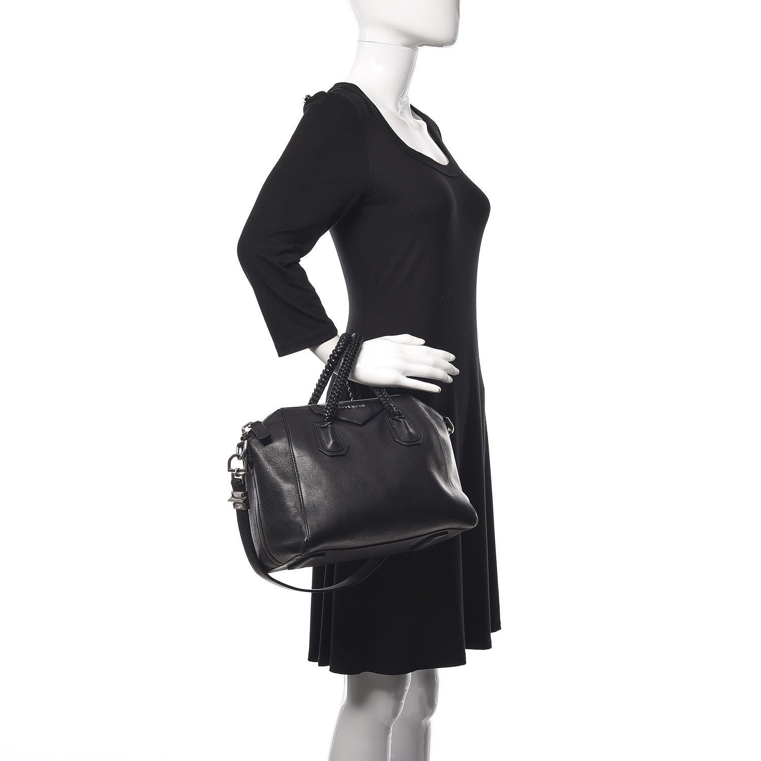 Givenchy Calfskin Braid Small Antigona Black 2 of 22