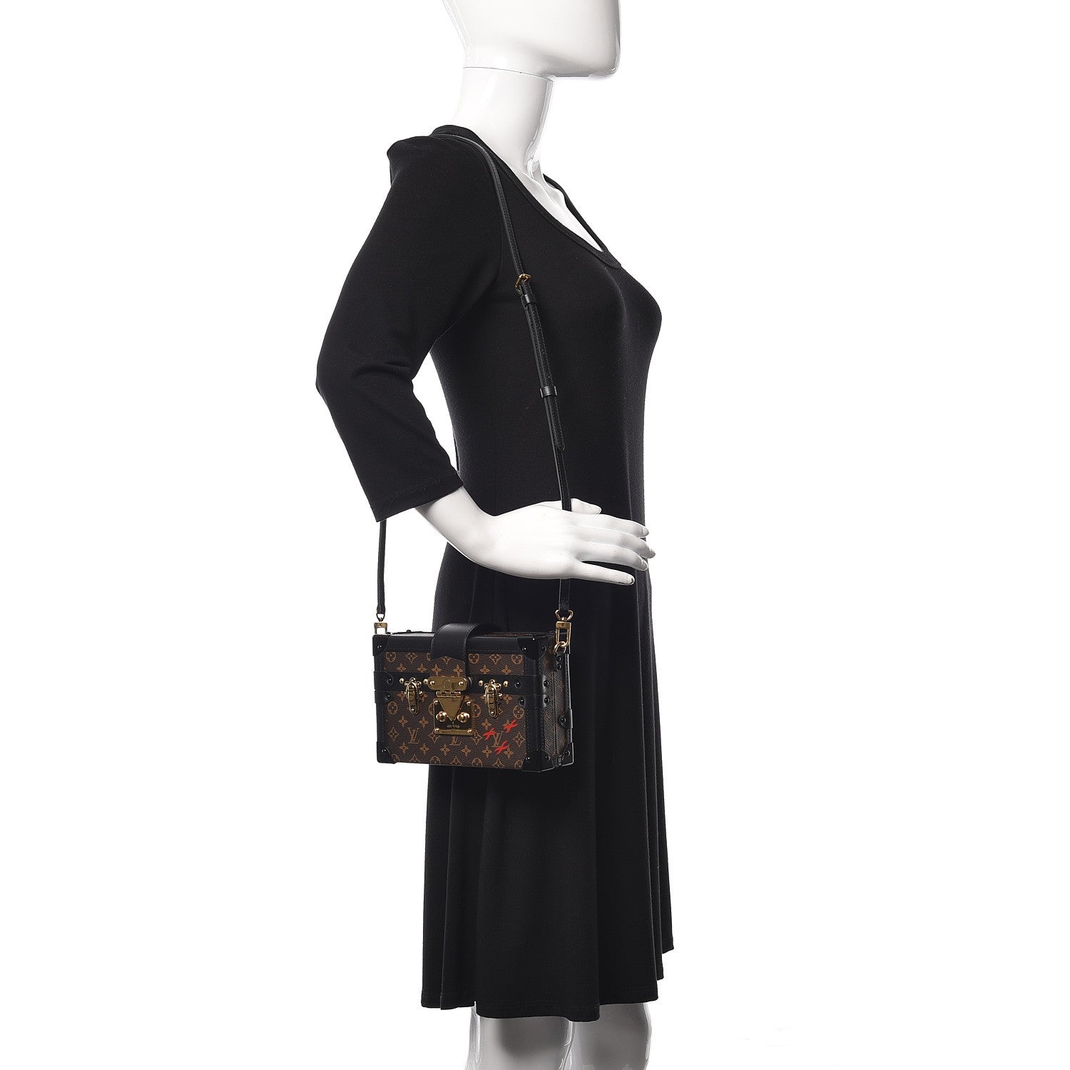 Louis Vuitton Monogram Petite Malle Black 2 of 13