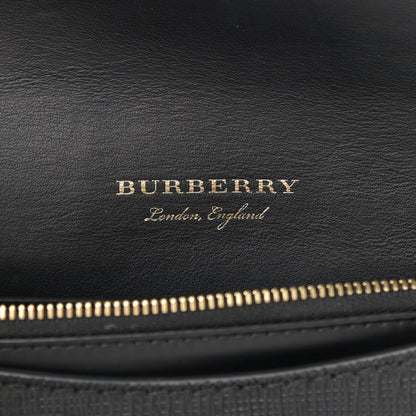 Burberry Metallic Calfskin House Check Sequin Small Madison Buckle Bag Gold 6 of 13
