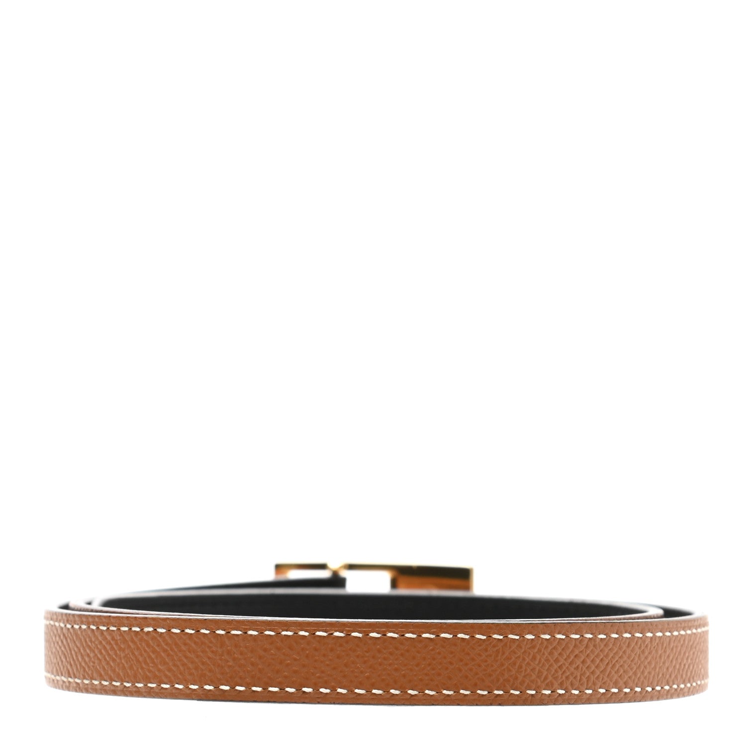 Hermes Epsom Swift 13mm Lucky 15 Belt 75 Black Gold 2 of 5