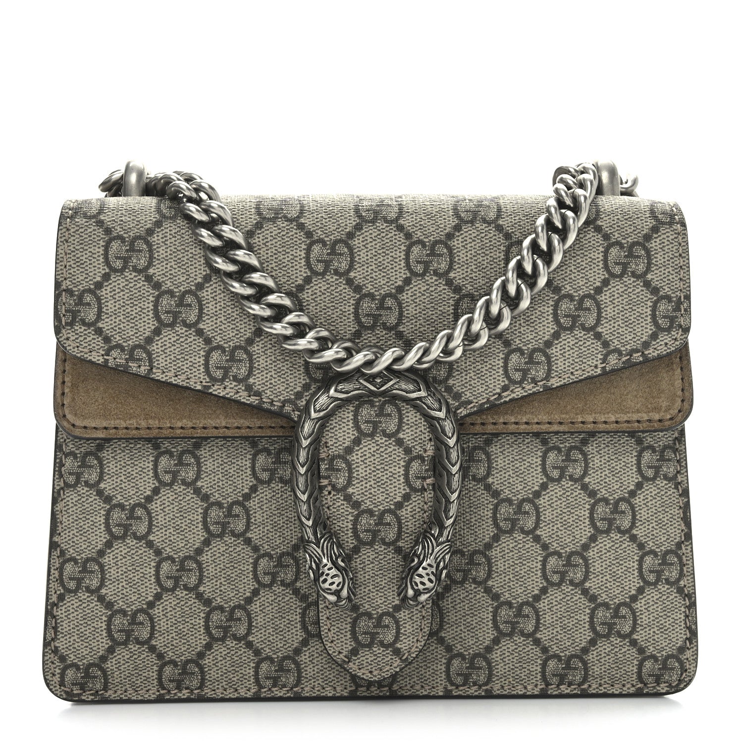 Gucci GG Supreme Monogram Mini Dionysus Shoulder Bag Taupe 1 of 11