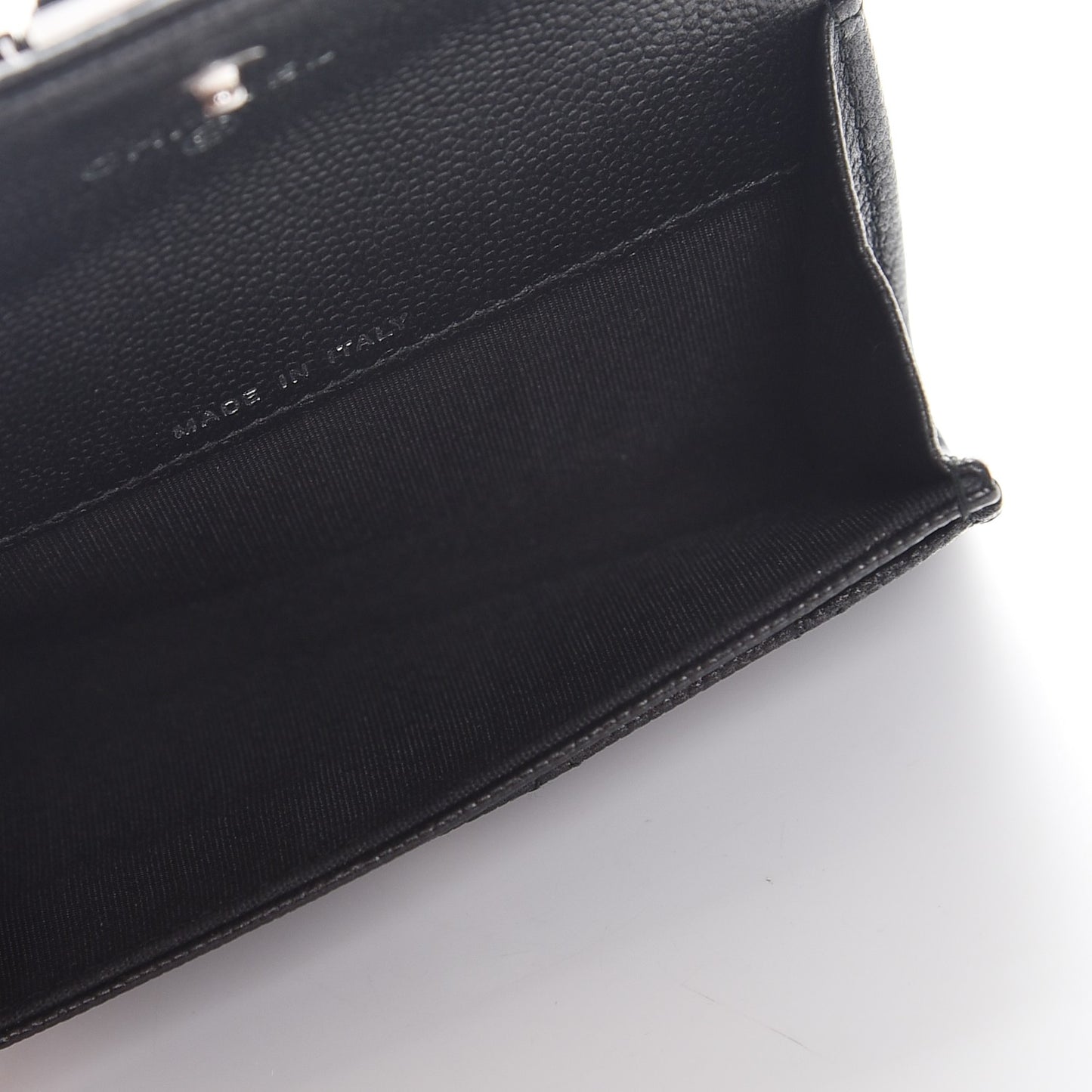 Caviar Quilted Boy Flap Card Holder So Black