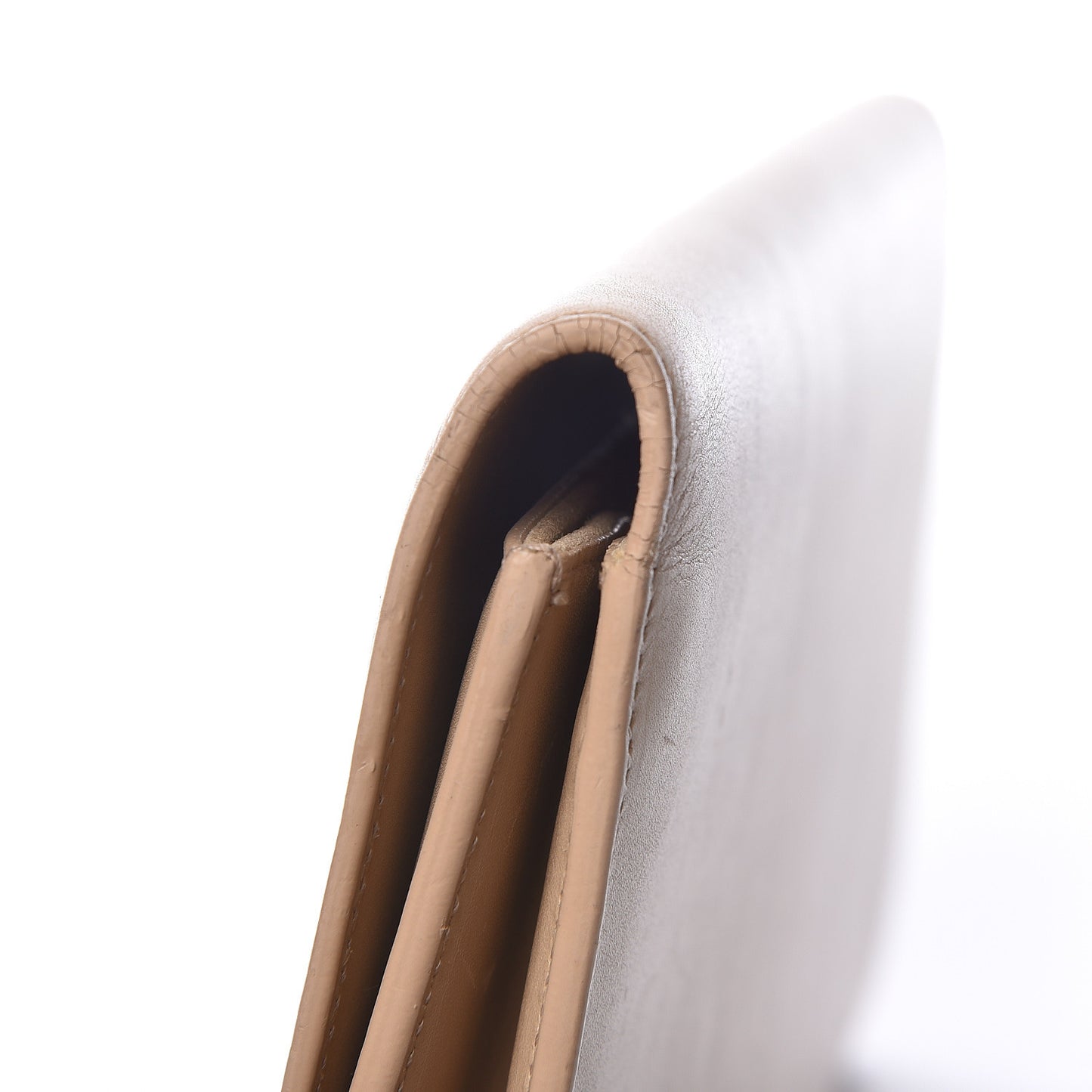 Smooth Calfskin Cassandre Clutch Nude Powder