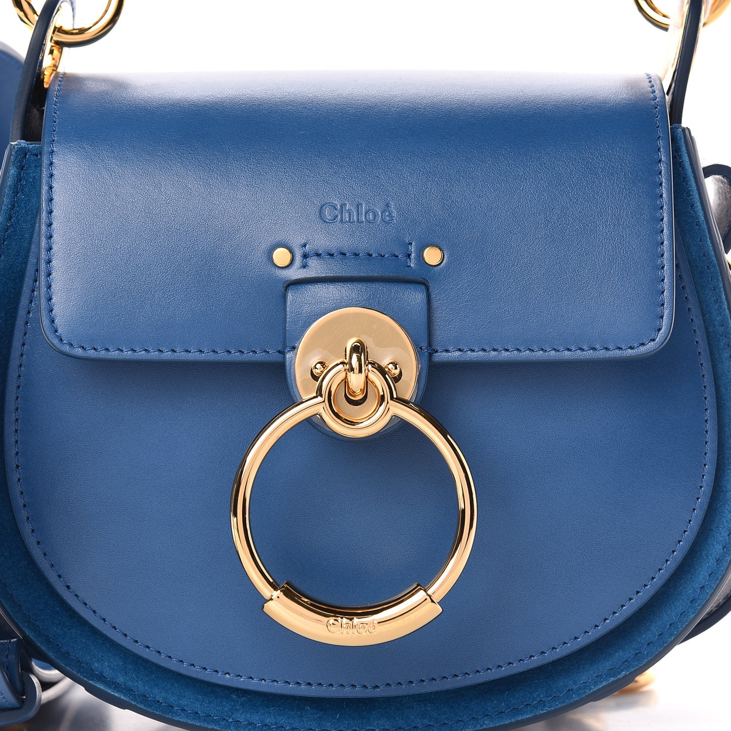 Calfskin Small Tess Bag Smoky Blue