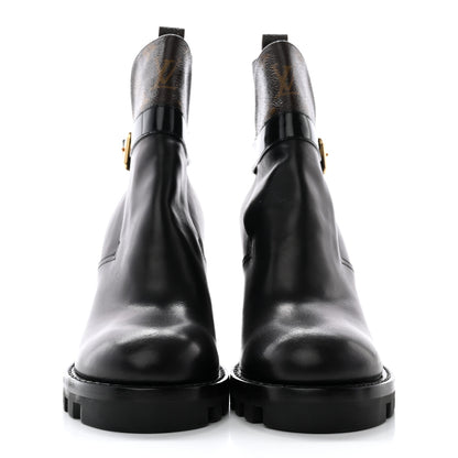 Louis Vuitton Calfskin Monogram Star Trail Ankle Boots 39 Black 2 of 16