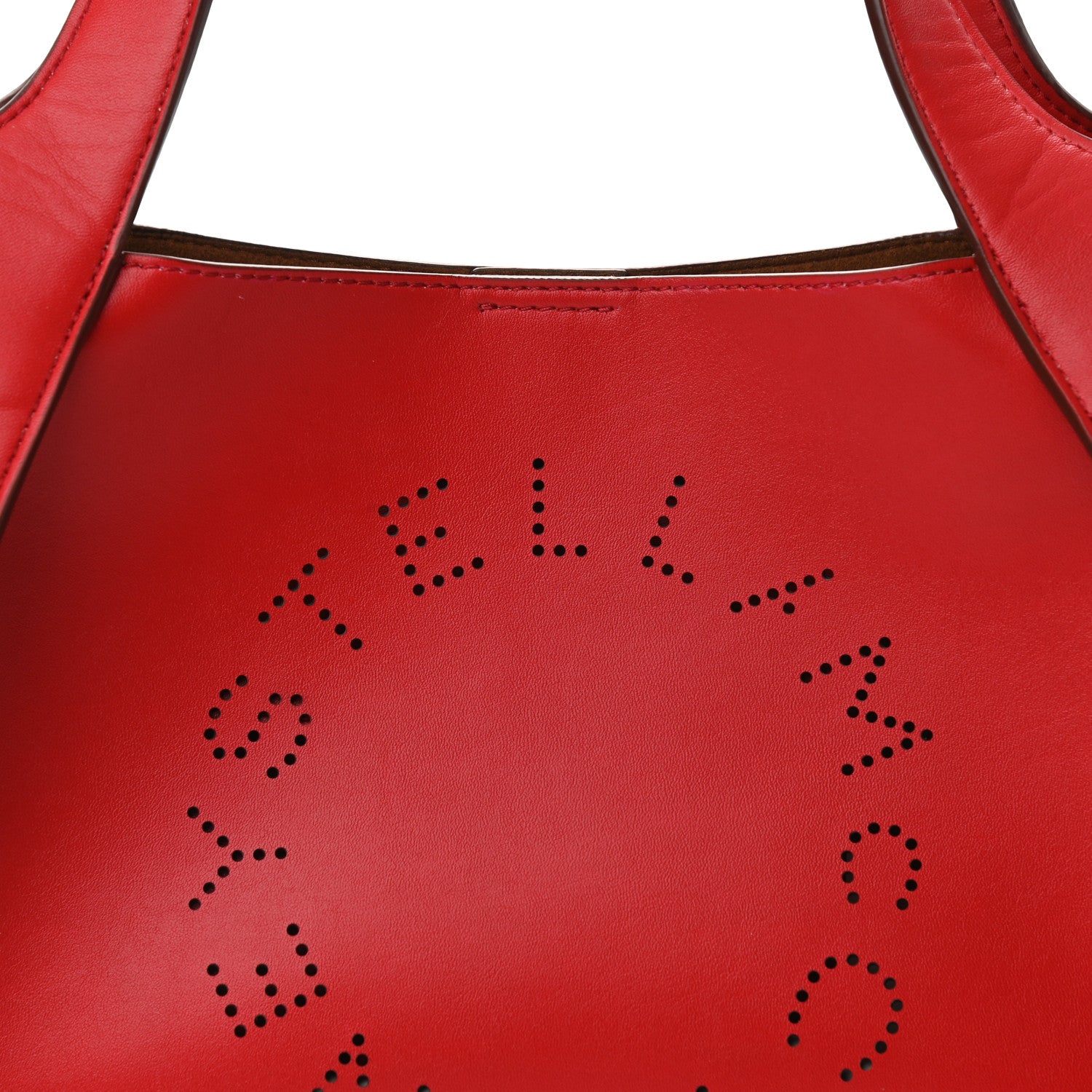 Stella McCartney Eco Alter Nappa Perforated Crossbody Tote Lover Red 9 of 11