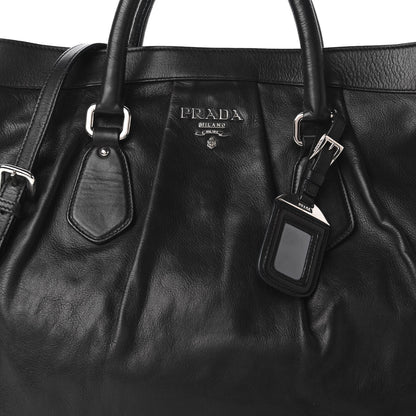 Prada Soft Calf Shopping Tote Black 10 of 10