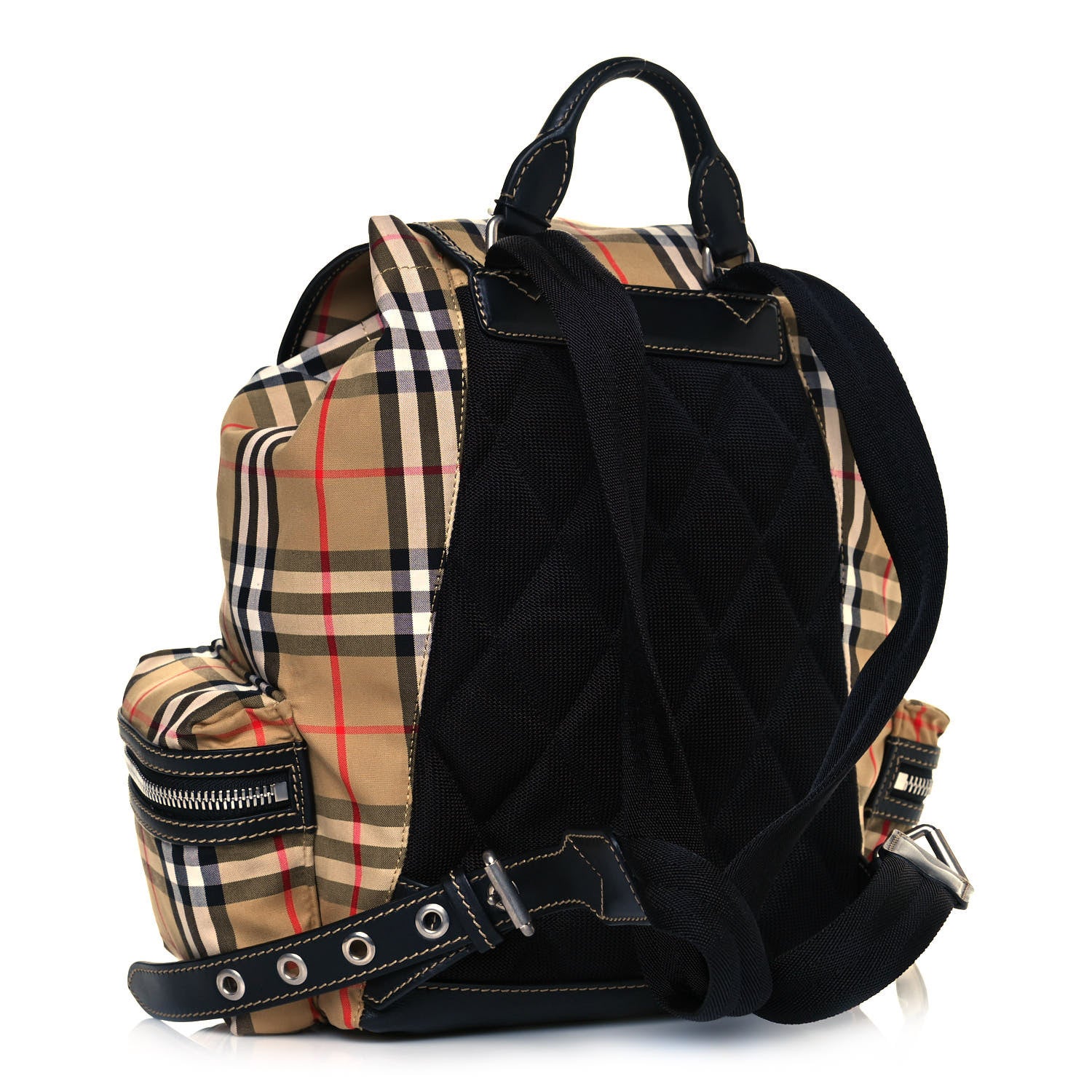 Burberry Nylon Vintage Check Medium Rucksack Backpack Antique Yellow 3 of 11