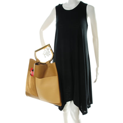 Celine Smooth Calfskin Geometrical Tote Nutmeg 2 of 8