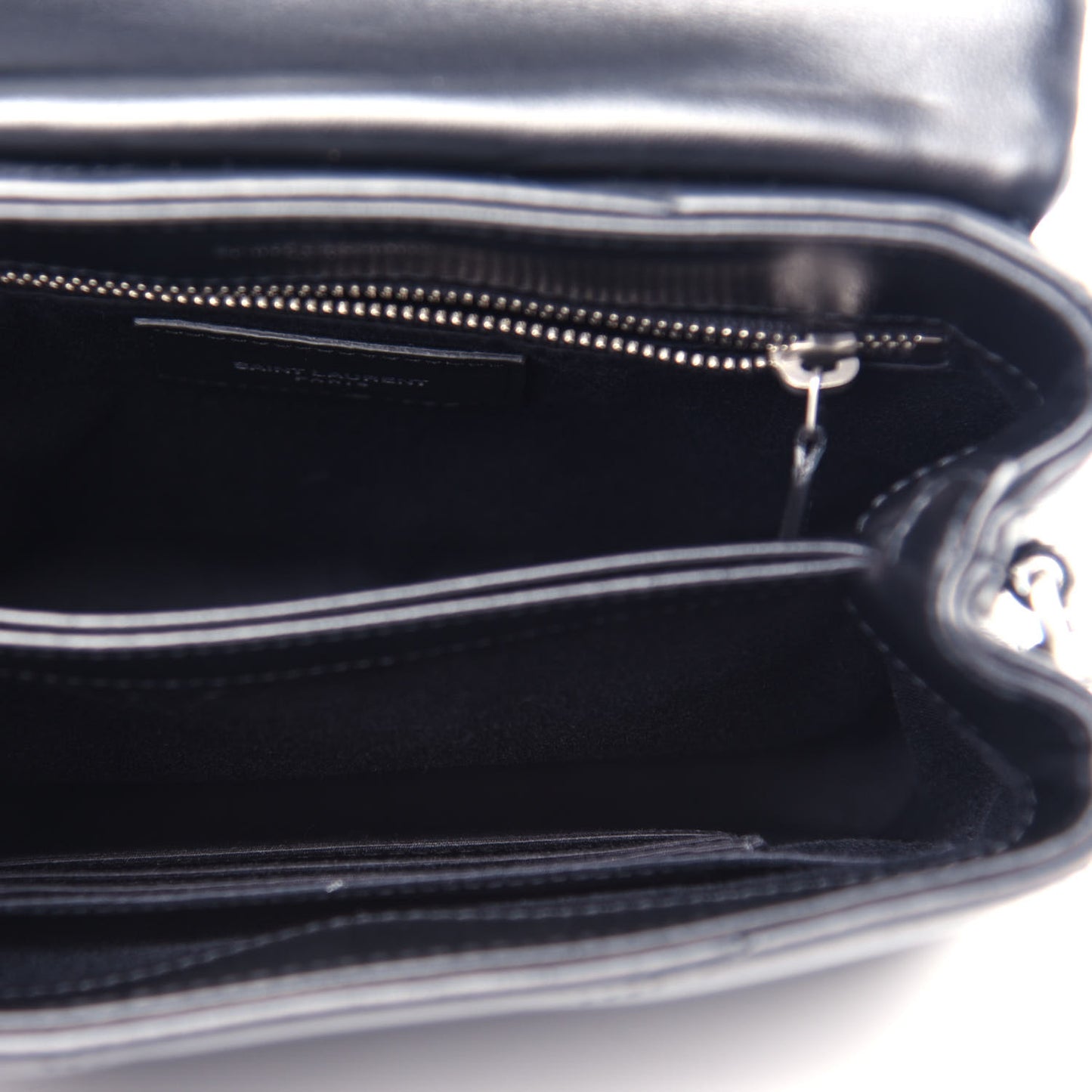 Calfskin Y Quilted Monogram Toy Loulou Crossbody Bag Black