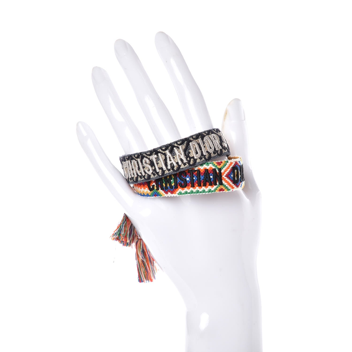 Christian Dior Woven Cotton J'Adior Friendship Bracelet Set 2 of 4